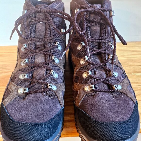 L.L.Bean Mens Gore-Tex Brown Suede Hiking Boots Gore-Tex VIbram Made ITALY 12 W - Picture 3 of 7